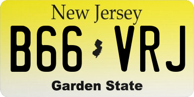 NJ license plate B66VRJ