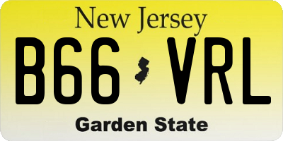 NJ license plate B66VRL