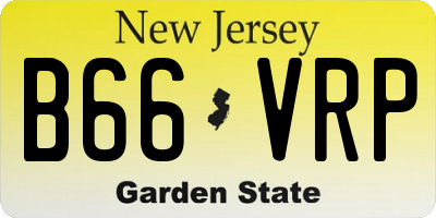 NJ license plate B66VRP