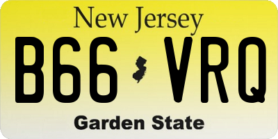 NJ license plate B66VRQ