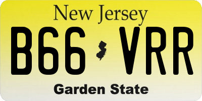 NJ license plate B66VRR