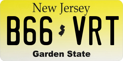 NJ license plate B66VRT