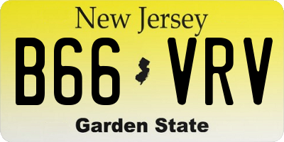 NJ license plate B66VRV