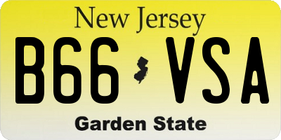 NJ license plate B66VSA