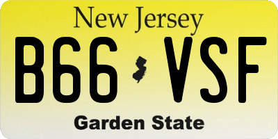 NJ license plate B66VSF