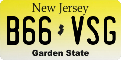 NJ license plate B66VSG