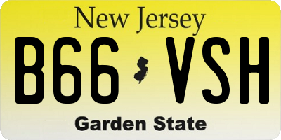 NJ license plate B66VSH