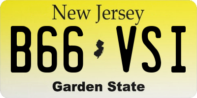 NJ license plate B66VSI