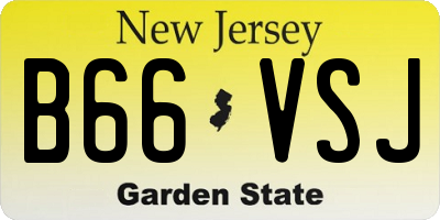 NJ license plate B66VSJ