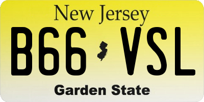 NJ license plate B66VSL
