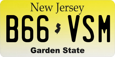 NJ license plate B66VSM