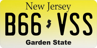 NJ license plate B66VSS