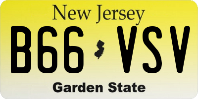 NJ license plate B66VSV