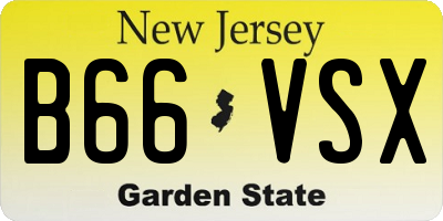 NJ license plate B66VSX