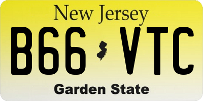 NJ license plate B66VTC