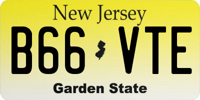 NJ license plate B66VTE