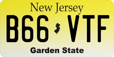 NJ license plate B66VTF