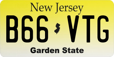 NJ license plate B66VTG