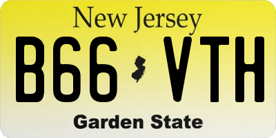 NJ license plate B66VTH