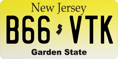 NJ license plate B66VTK