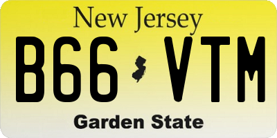 NJ license plate B66VTM