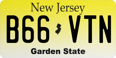 NJ license plate B66VTN