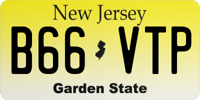 NJ license plate B66VTP