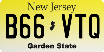 NJ license plate B66VTQ