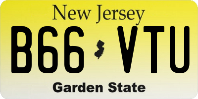 NJ license plate B66VTU