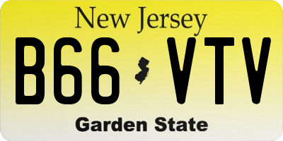 NJ license plate B66VTV