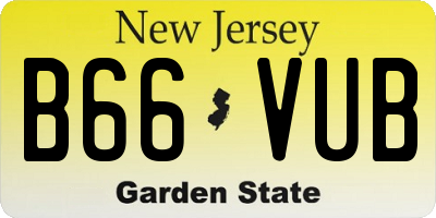 NJ license plate B66VUB