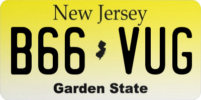 NJ license plate B66VUG