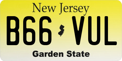 NJ license plate B66VUL