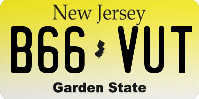 NJ license plate B66VUT