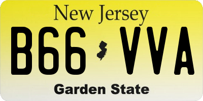 NJ license plate B66VVA