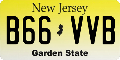 NJ license plate B66VVB