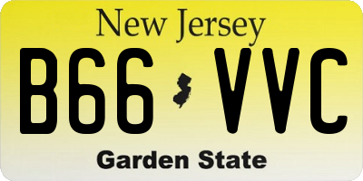 NJ license plate B66VVC