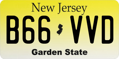 NJ license plate B66VVD
