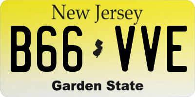 NJ license plate B66VVE