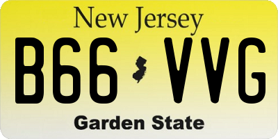 NJ license plate B66VVG