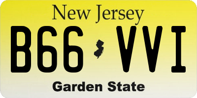 NJ license plate B66VVI