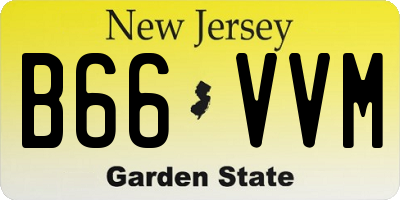 NJ license plate B66VVM