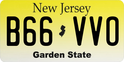 NJ license plate B66VVO