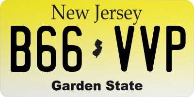 NJ license plate B66VVP