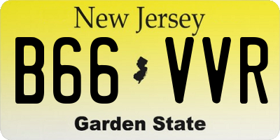 NJ license plate B66VVR