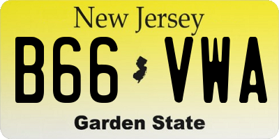 NJ license plate B66VWA