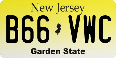 NJ license plate B66VWC