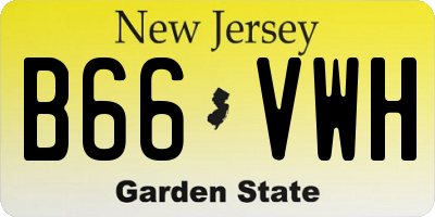 NJ license plate B66VWH