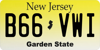 NJ license plate B66VWI