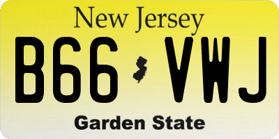NJ license plate B66VWJ